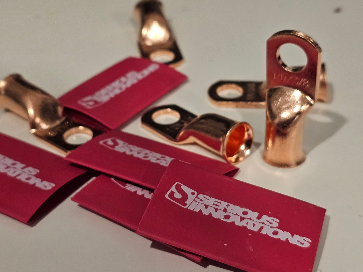 Premium Copper Ring Terminal Pack (5-Pack) with "Serious Innovations" Heat Shrink