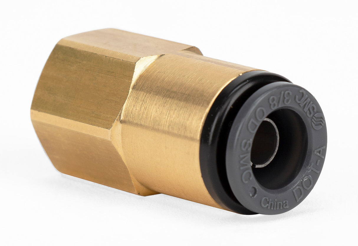Straight Female - 1/4" FNPT x 3/8" PTC - DOT - SMC # KV2F11-35