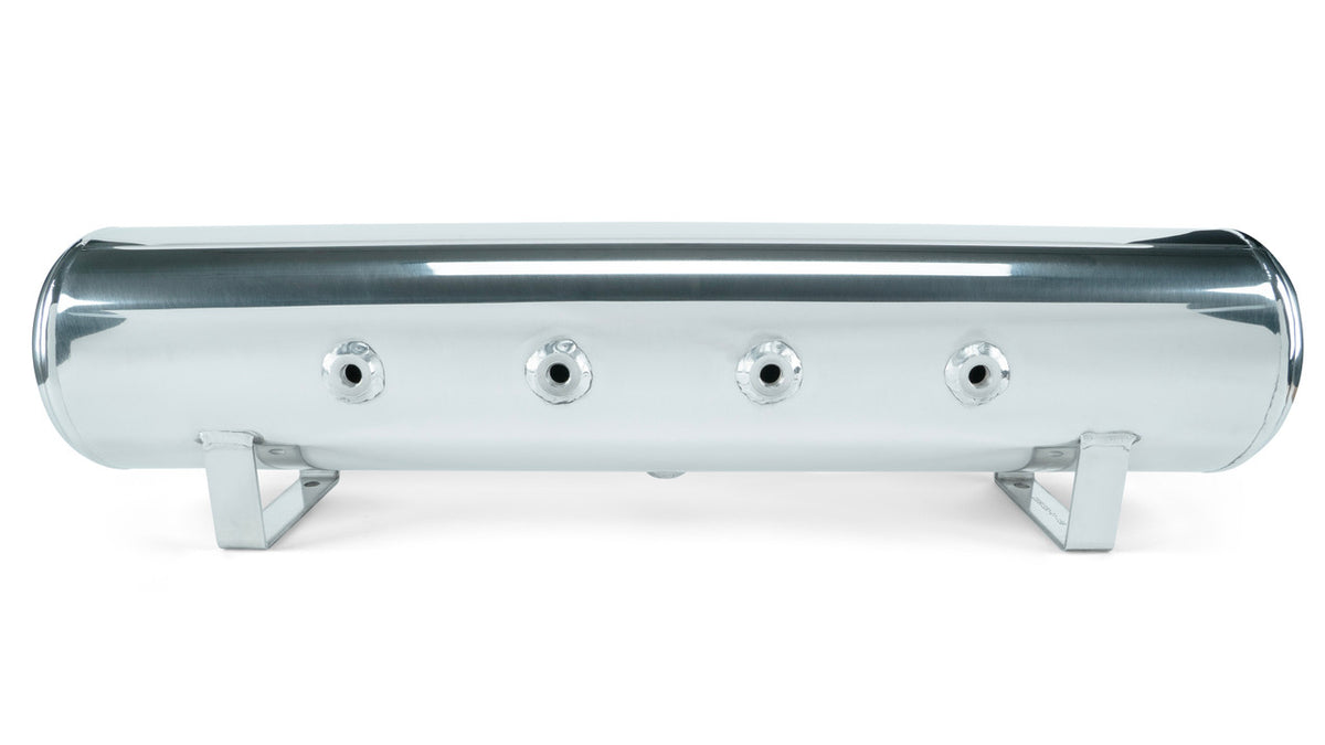 4 Gal. 7-Port Polished Tank w/ Viair 444c black compressor, 1/4" & 3/8" fittings & tank mounting hardware