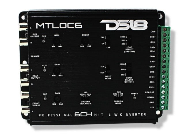 6-Channel High-to-Low Line Output Converter with Remote/Automatic Turn-On MTLOC6