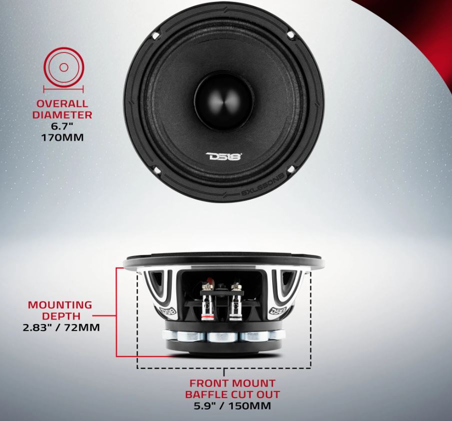 DS18 6XL650NB-4 6.5” Neodymium Midrange Speaker