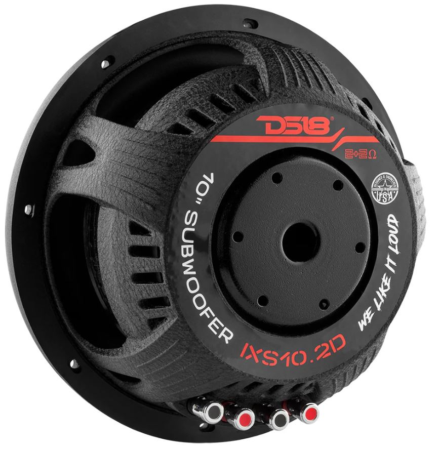 DS18 IXS10.2D 10” Shallow Mount Subwoofer