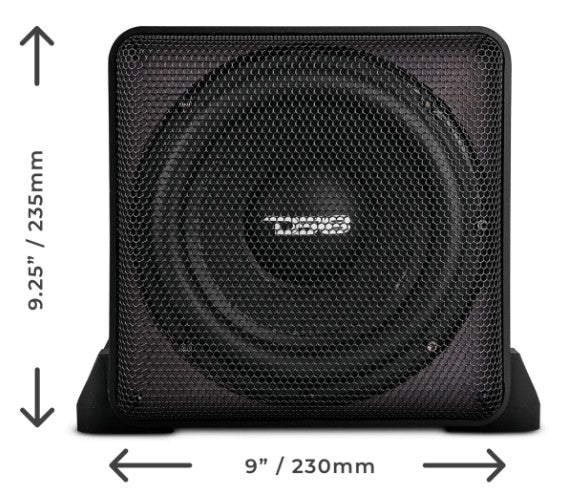 DS18 Loaded Subwoofer Enclosure 8" 300W RMS Subwoofer with 8" Passive Sub