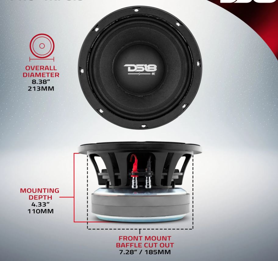 DS18 PRO-1KP8 8” Pancadão Mid-Bass
