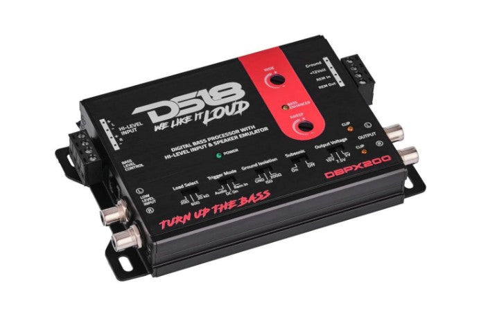 DS18 Digital Bass Processor W/ Hi to Low Signal Converter & Speaker Emulator