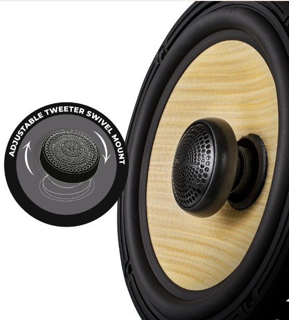 DXQ 6.5" 2-Way Coaxial Speakers with Yellow Straw + Composite Foam Cone | 150W RMS | 4 Ohm | Pair (2 Speakers)
