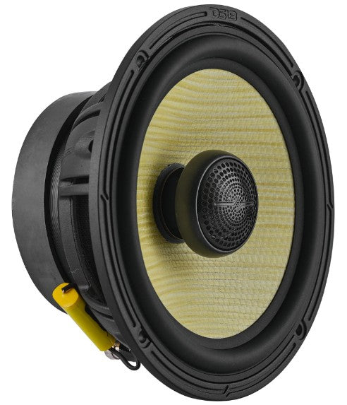 DXQ 6.5" 2-Way Coaxial Speakers with Yellow Straw + Composite Foam Cone | 150W RMS | 4 Ohm | Pair (2 Speakers)