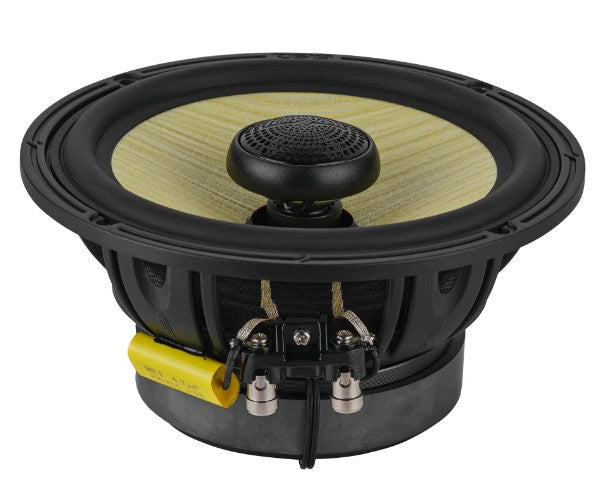 DXQ 6.5" 2-Way Coaxial Speakers with Yellow Straw + Composite Foam Cone | 150W RMS | 4 Ohm | Pair (2 Speakers)