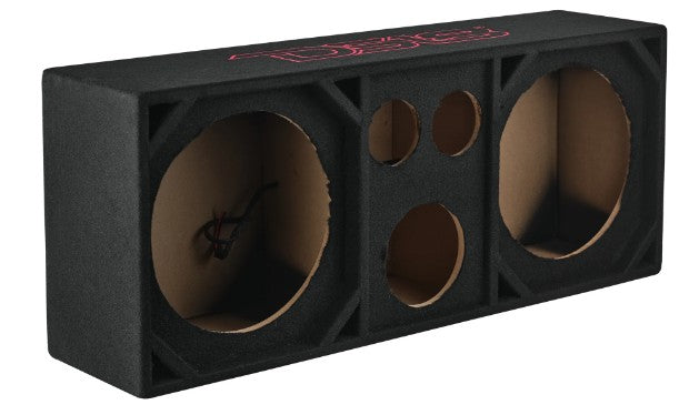 Dual 12” + Dual 4” Tweeter + 2” Driver Ported Voceteo Empty Enclosure | Speakon-Ready