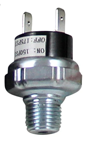 VERA Essential VA-MM01 component detail: compressor pressure switch, 150 PSI on and 175 PSI off