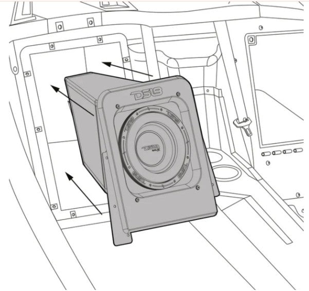 Polaris Slingshot Loaded 10" 850W RMS Rear Sealed Subwoofer Enclosure 2015+