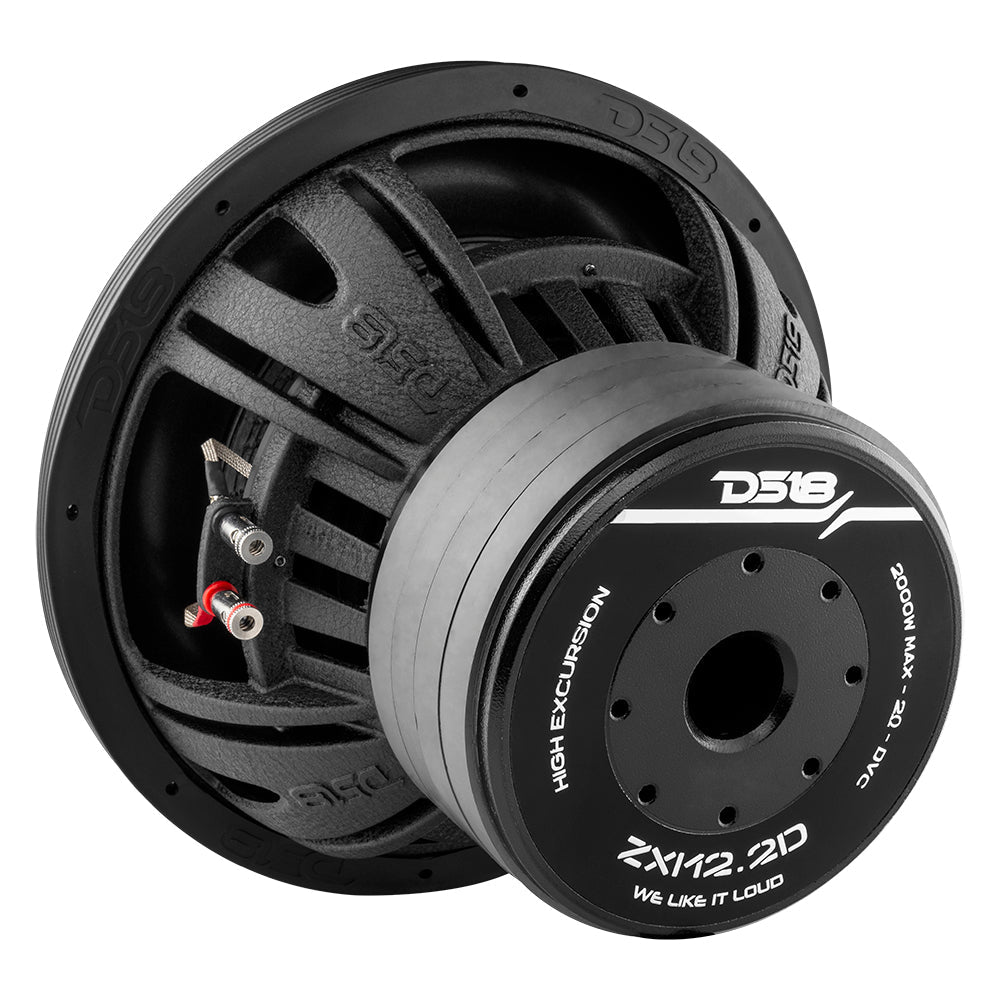 DS18 ZXI12.2D High Excursion 12” Subwoofer – 2000W MAX | DVC 2 Ohm