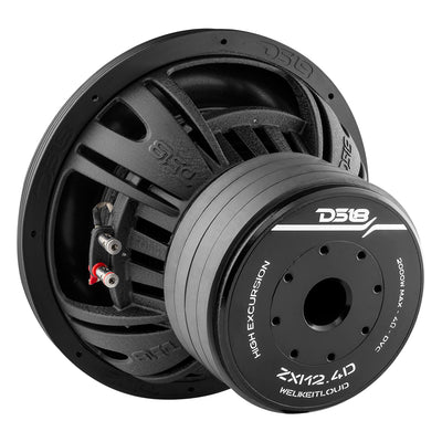 DS18 ZXI12.4D High Excursion 12” Subwoofer – 2000W MAX | Dual 4 Ohm