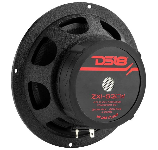 ZXI 6.5 2- Way Component Speaker System with Kevlar Cone 120 Watts Rms 4-Ohm