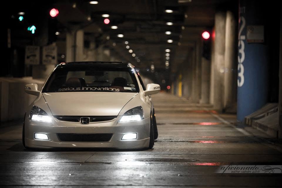 Becky Accord in a Chicago tunnel during the 2013 JDM Chicago road trip, photographed by Walter Cabebo.