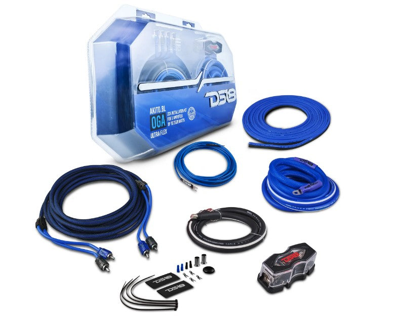 0-GA Amplifier Installation Wiring Kit - Blue