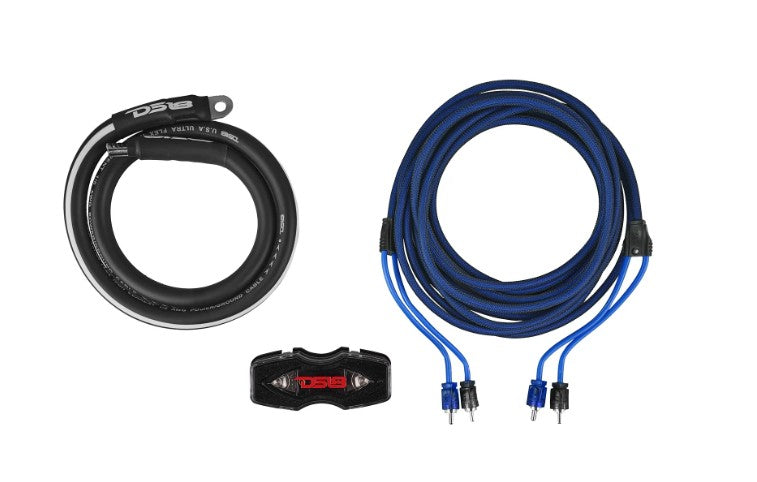 0-GA Amplifier Installation Wiring Kit - Blue