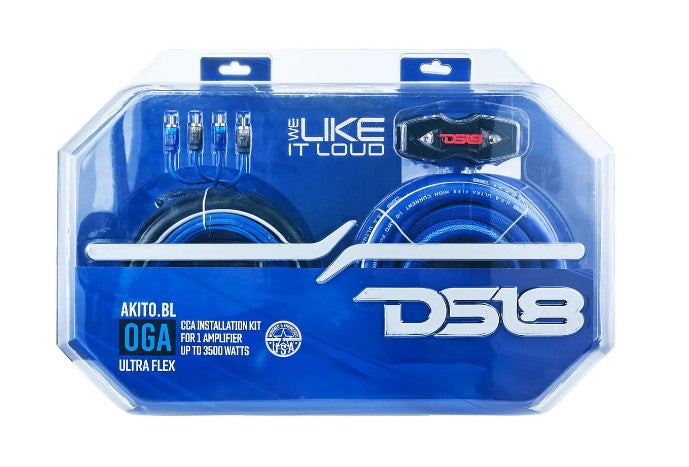 0-GA Amplifier Installation Wiring Kit - Blue
