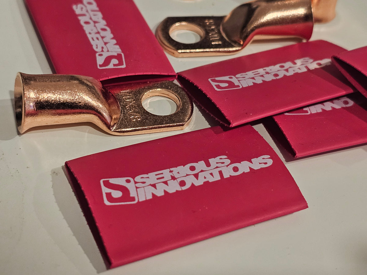 Premium Copper Ring Terminal Pack (5-Pack) with "Serious Innovations" Heat Shrink