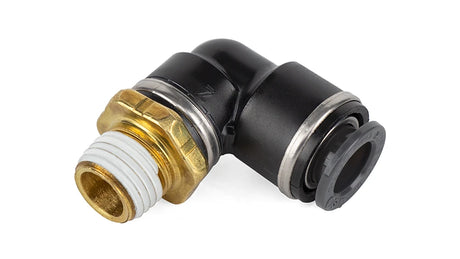 Elbow Male - 1/4" MNPT x 3/8" PTC - DOT - SMC # KV2L11-35S - 21851