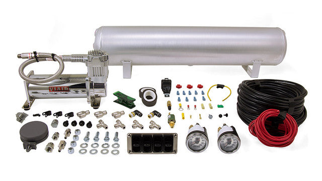 4-Way Manual Control System (1/4" Air Lines, 4 Gallon Tank, VIAIR 444 Compressor)