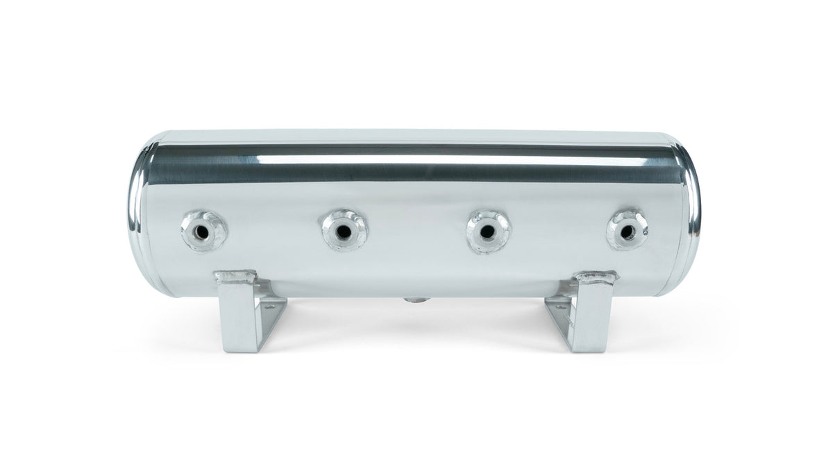 2.5 Gal. Polished Tank w/ Viair 444c chrome compressor, 1/4" & 3/8" fittings & tank mounting hardware