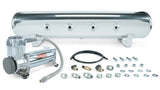 4 Gal. 7-Port Polished Tank w/ Viair 444c chrome compressor, 1/4" & 3/8" fittings & tank mounting hardware