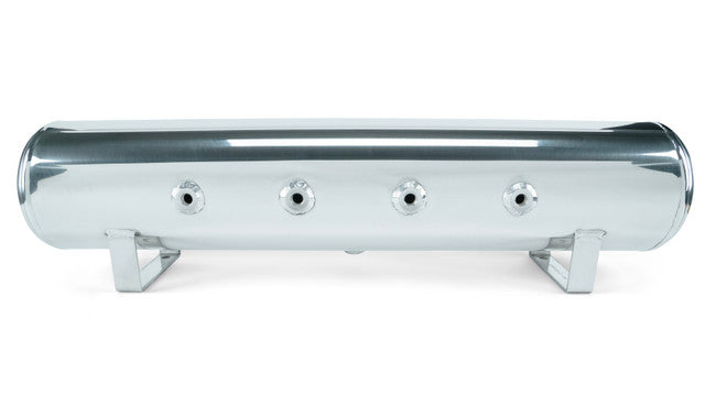 4 Gal. 7-Port Polished Tank w/ Viair 444c chrome compressor, 1/4" & 3/8" fittings & tank mounting hardware