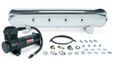 4 Gal. 7-Port Polished Tank w/ Viair 444c black compressor, 1/4" & 3/8" fittings & tank mounting hardware