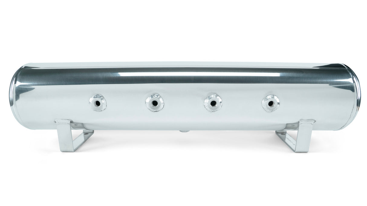 4 Gal. 7-Port Polished Tank w/ Viair 444c black compressor, 1/4" & 3/8" fittings & tank mounting hardware