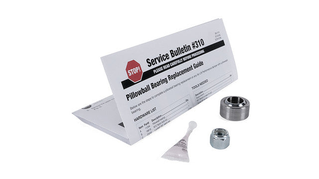 Pillowball bearing service kit (one pillowball bearing, one nyloc nut, Loctite)
