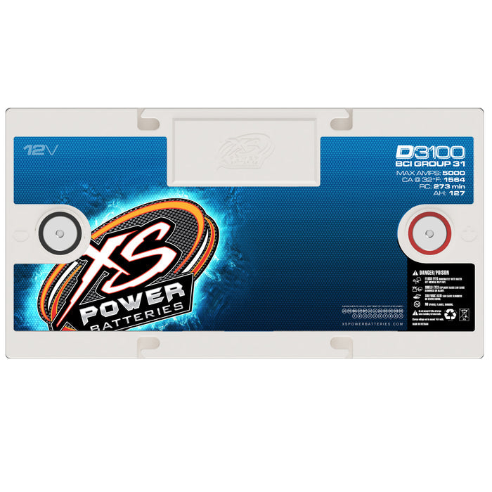 XS Power D3100 Group 31 12V AGM Battery – High-Performance AGM Power
