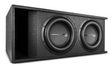 DS18 12" Loaded Dual Vented Armored 4000W Subwoofer Enclosure ZXI-212LD-RG