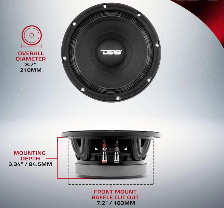 DS18 8XL800-8 PRO XL 8” Midrange Loudspeaker