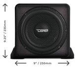 DS18 Loaded Subwoofer Enclosure 8" 300W RMS Subwoofer with 8" Passive Sub