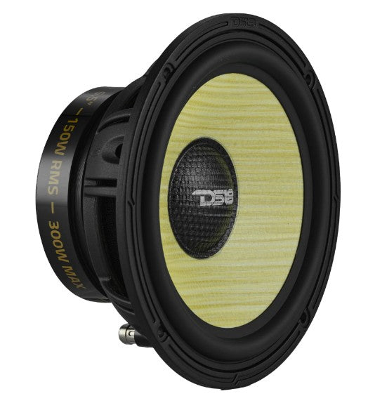DXQ 6.5" 2-Way Component Speaker Set with Yellow Straw + Composite Foam Cone | 150W RMS 4-Ohm