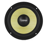 DXQ 6.5" 2-Way Component Speaker Set with Yellow Straw + Composite Foam Cone | 150W RMS 4-Ohm
