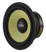 DXQ 6.5" 2-Way Component Speaker Set with Yellow Straw + Composite Foam Cone | 150W RMS 4-Ohm