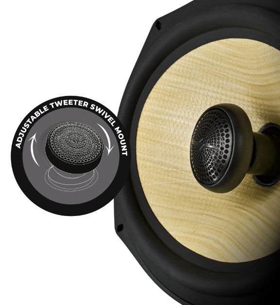 DXQ 6x9" 2-Way Coaxial Speaker with Yellow Straw and Composite Foam Cone | 150W RMS 4-Ohm