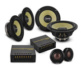 DXQ 6.5" 3-Way Component Speaker Set with Neodymium Magnet and Yellow Straw + Composite Foam Cone | | 180W RMS 4-Ohm