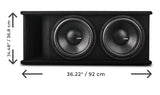 Dual 12" Loaded Subwoofer Ported Enclosure With ZR12.2 1600 Watts Rms