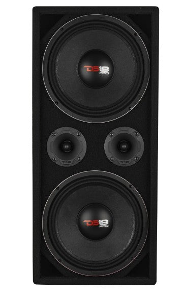 Loaded Voceteo Enclosure with Dual 10" Mids, Dual 3.78" Tweeters, Amplifier & Speakon Cable