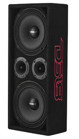 Loaded Voceteo Enclosure with Dual 8" Speakers, Dual 3.78" Tweeters, Amplifier & Speakon Cable
