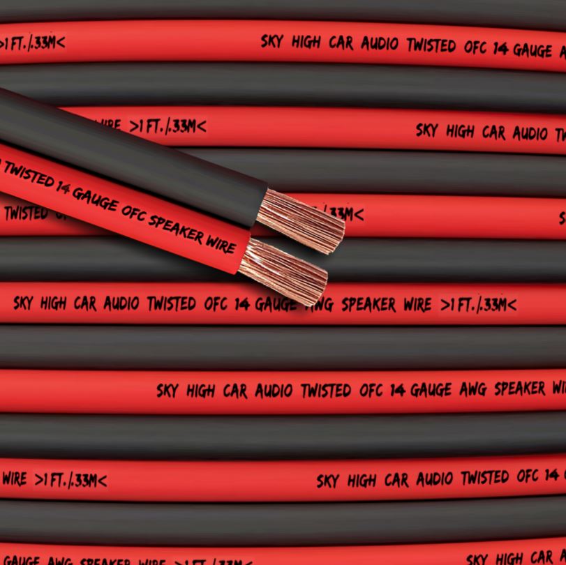 Sky High Car Audio OFC 14 Gauge Speaker Wire 25ft-400ft