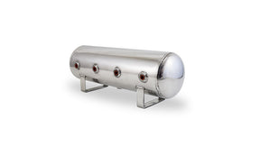 Air Lift 12958 2.5-gallon polished aluminum air tank with four face ports and mounting feet