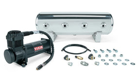 Air Lift 27805 polished 2.5 gallon tank with black VIAIR 444C compressor