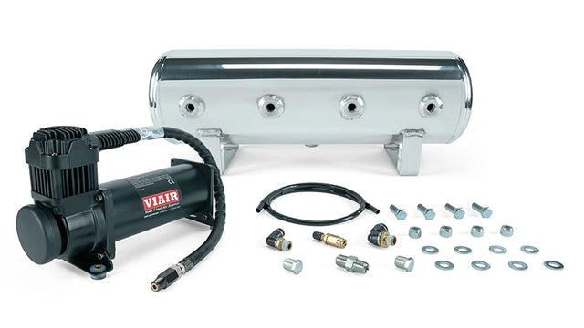 Air Lift 27805 polished 2.5 gallon tank with black VIAIR 444C compressor