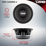 DS18 10XL1400MB-4 manufacturer dimensions drawing