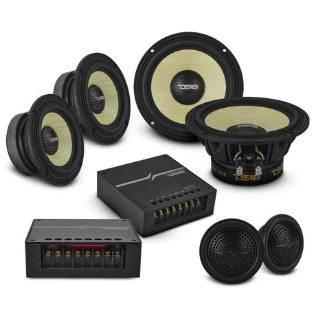 DS18 DXQ6C3 6.5" 3-Way Component Speaker Set — 150W RMS, 4 Ohm