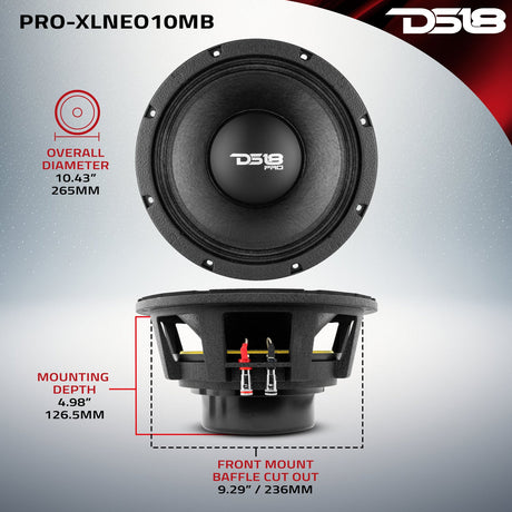 DS18 PRO-XLNEO10MB manufacturer dimension drawing